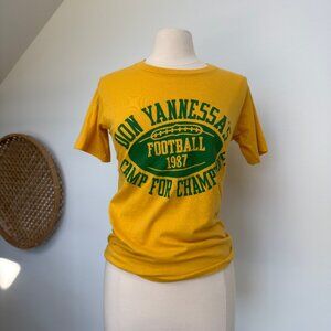 Yellow Vintage-Style Don Yanessa's Football Camp Tee